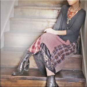 Upcycled bohemian skirt